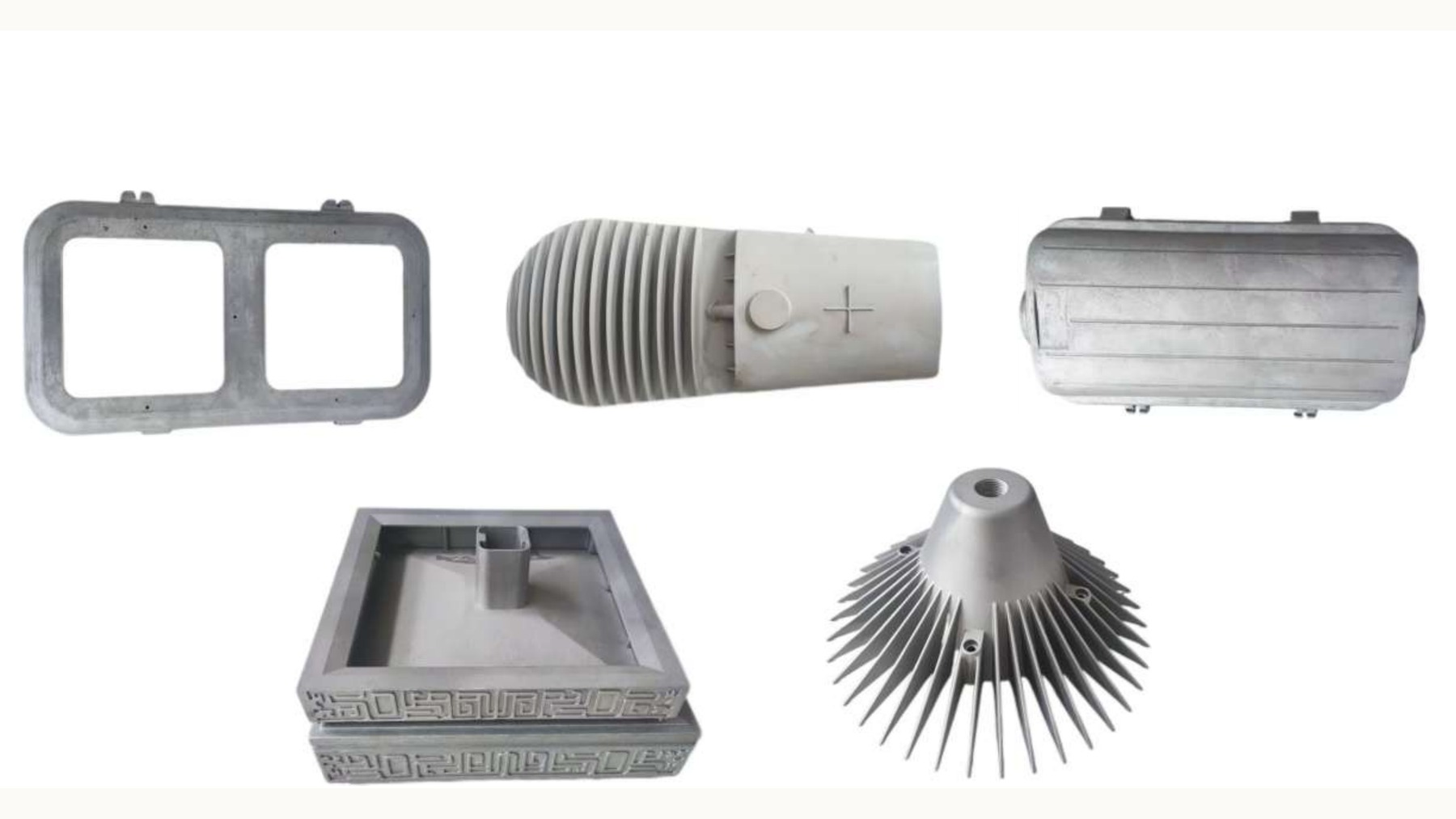 Aluminum lighting fixture components and heat sinks